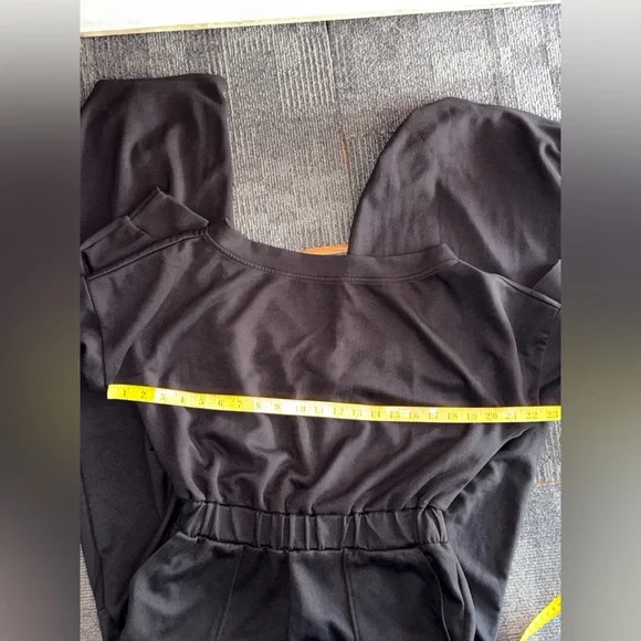 CHICME Size M – Black Open-Back Jumpsuit Women’s, Soft Stretch Minimalist Style - Picture 12 of 16